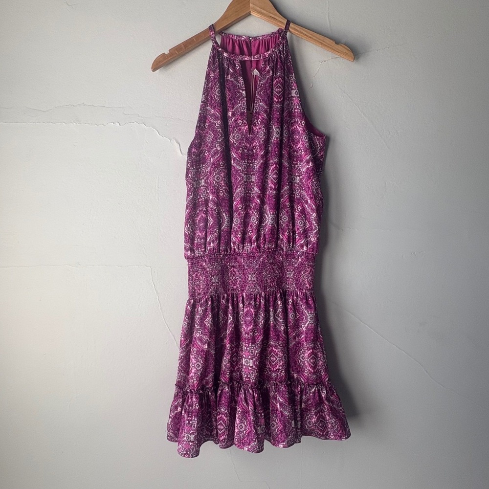 NWT Ramy Brook Preston Medallion Print Halter Mini Dress Size Small - Picture 2 of 9